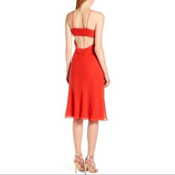 Finders Keepers Nostalgia Midi Slip Dress 20190362 Women's Red Size 8 NWT - Picture 11 of 16